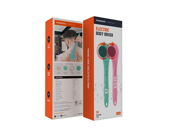 Porodo Lifestyle Electric Body Brush - Pink | Exfoliate & Massage Porodo Lifestyle Electric Body Brush - Pink | Exfoliate & Massage